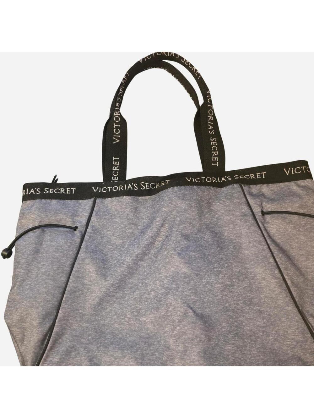Victoria's Secret gray & black tote bag #victoriassecret #loungewear